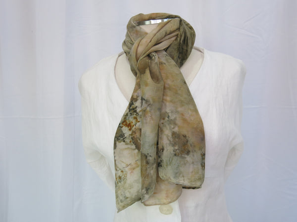 Hand-Dyed Silk/Wool Scarf