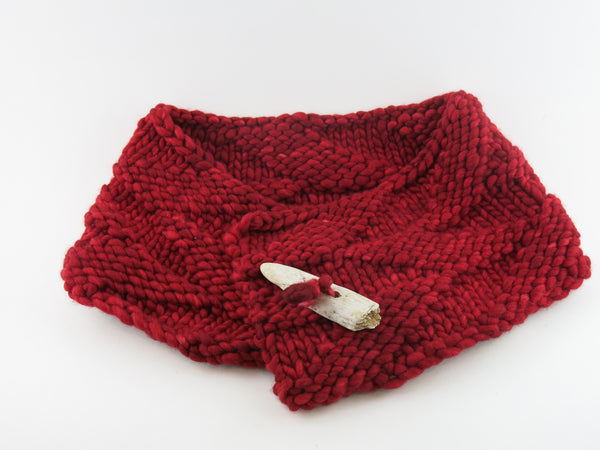 Cowl with Driftwood Button