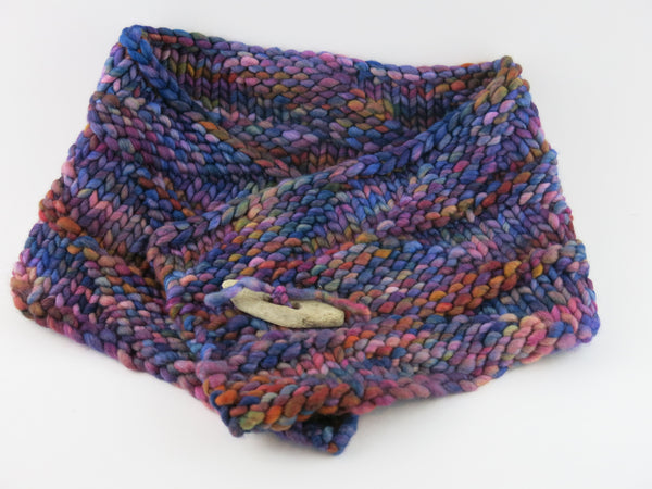 Cowl with Driftwood Button