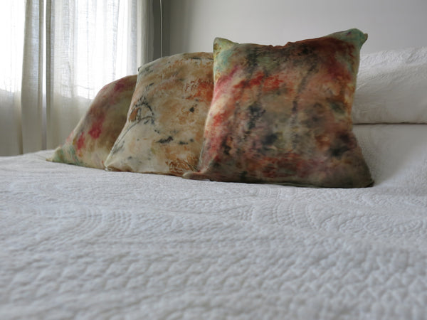 Eco-dyed Silk Pillow Covers