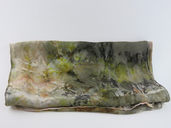 Hand-Dyed Silk/Wool Scarf