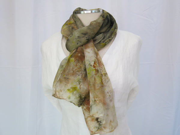 Hand-Dyed Silk/Wool Scarf