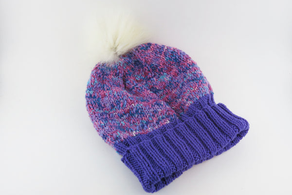 Purple/Fuchsia Knit Hat