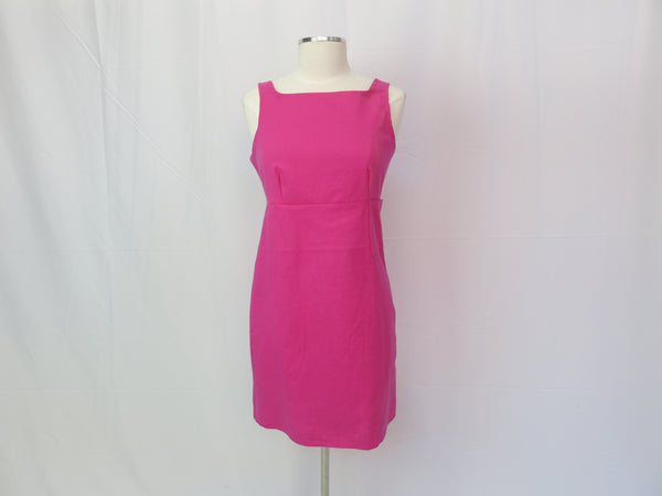Stretch Cotton Twill Dress Flamingo