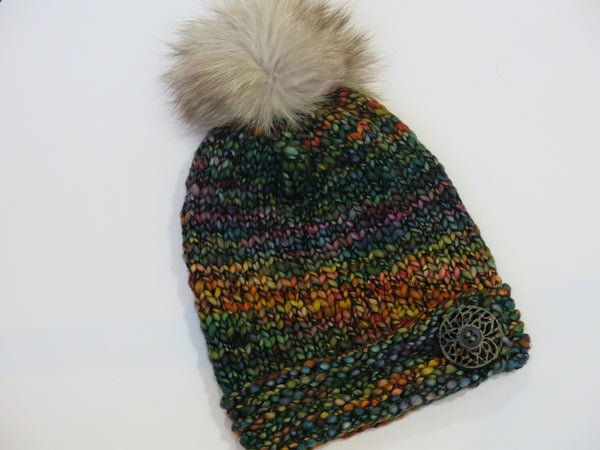 Button Hat Stained Glass