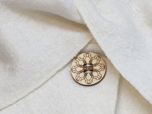 French Vanilla Boiled Wool Sweater Jacket