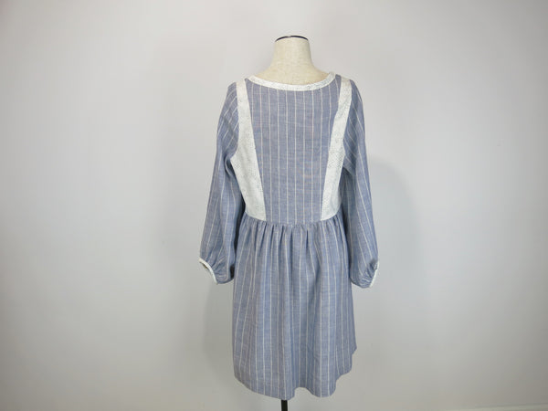 Casual Renaissance Dress - Blue Stripe