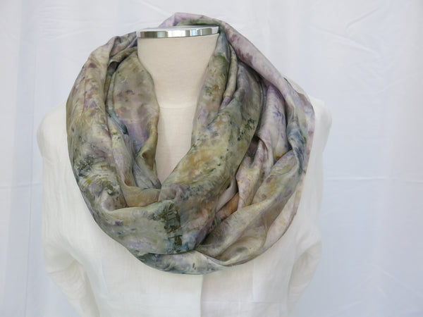 Hand-Dyed Silk Infinity Scarf