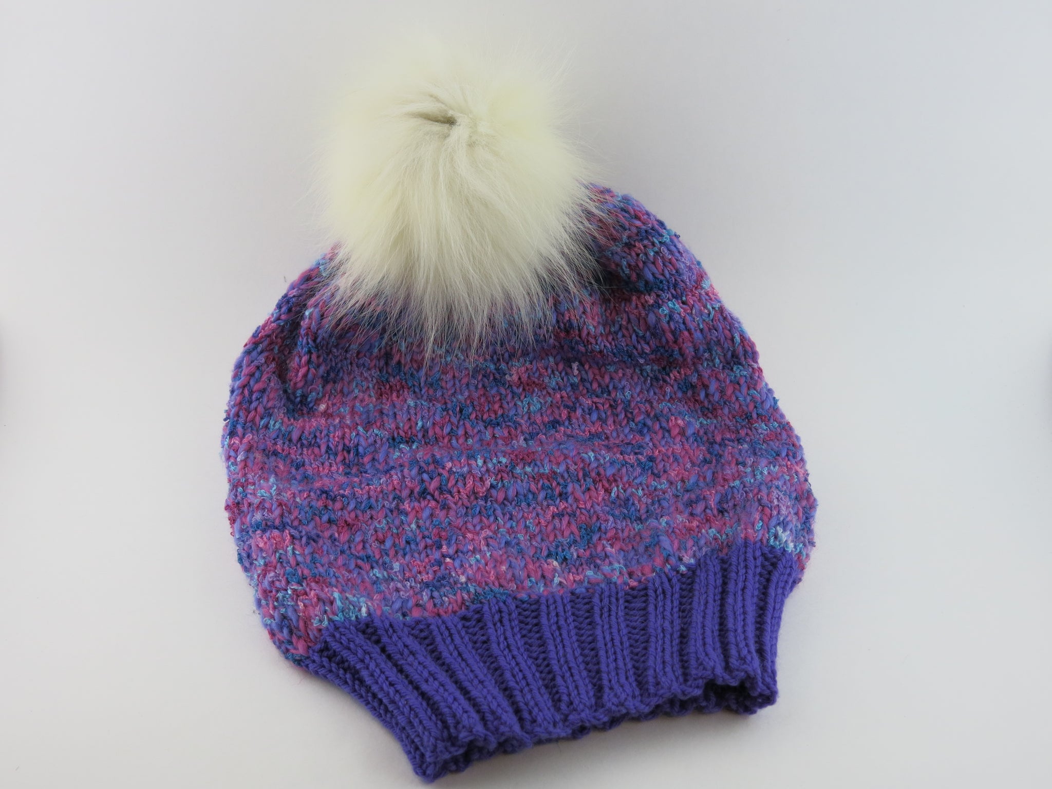 Purple/Fuchsia Knit Hat