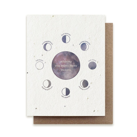 Moon Phases Birthday Card